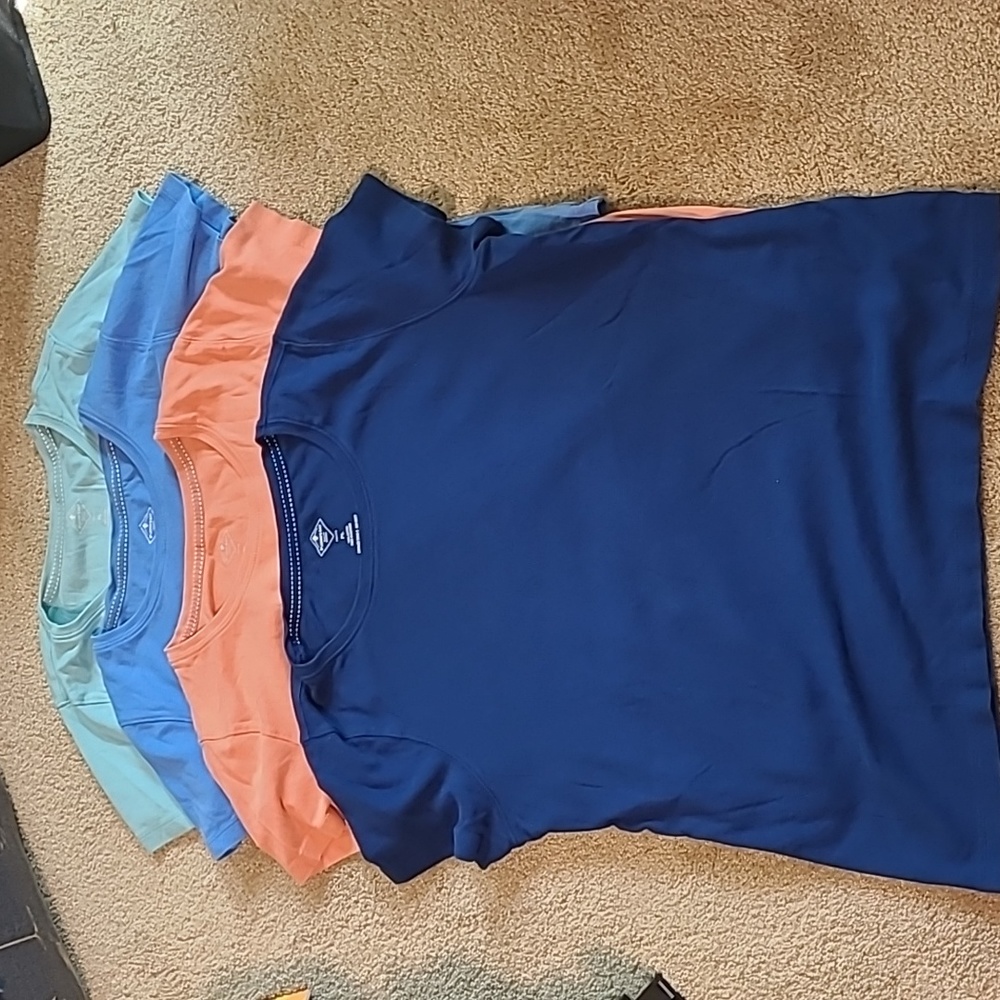 St Johns Bay Bundle set of 4 Womens Large petite short sleeve casual tops